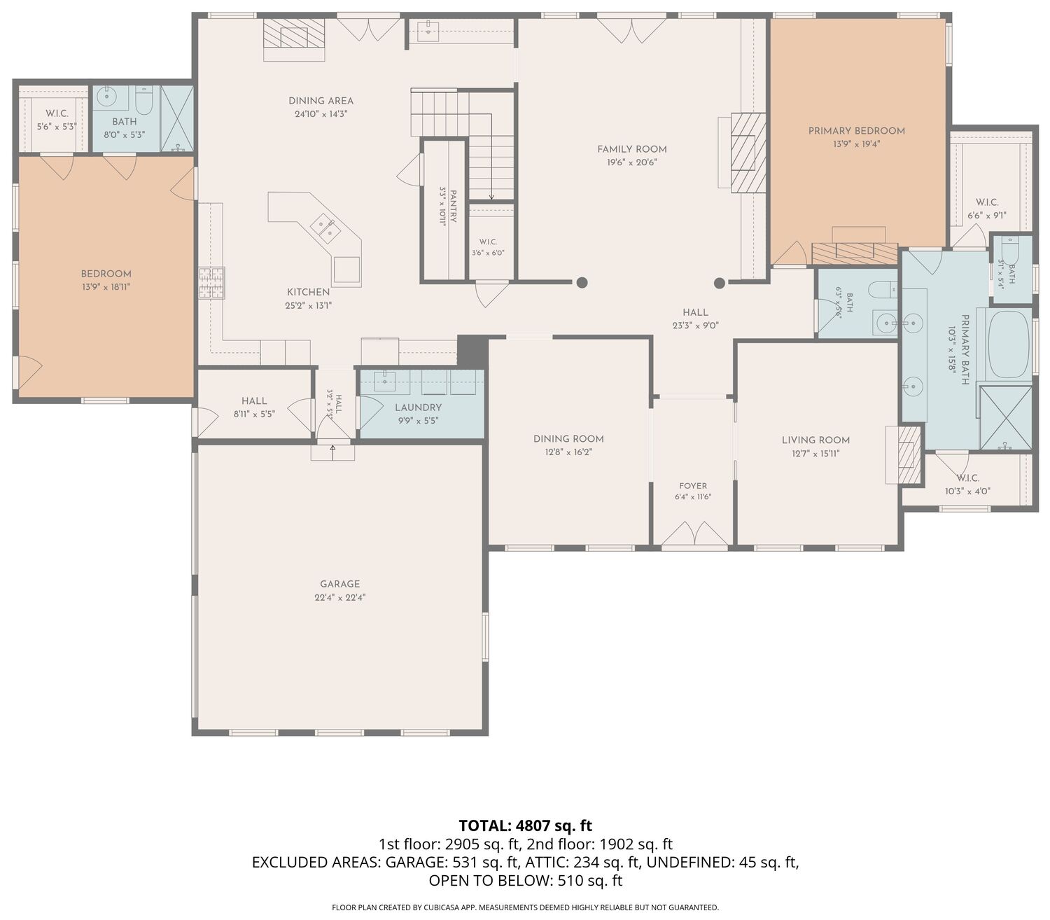 Main level floor plan