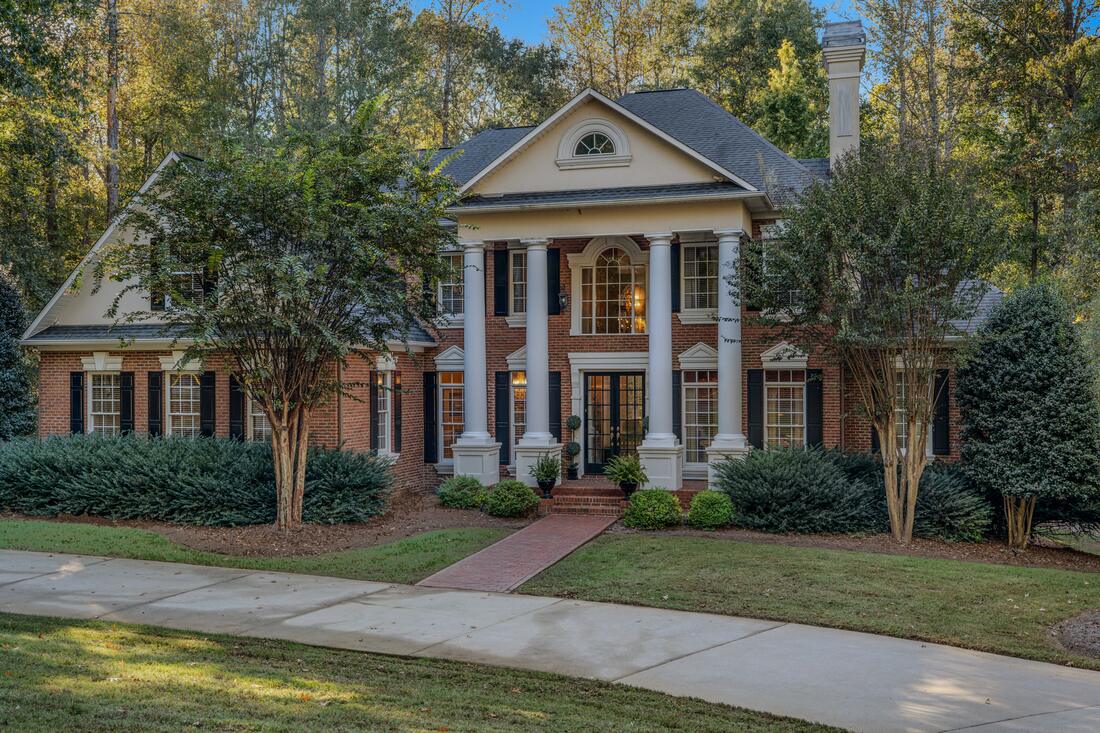Front elevation and circular drive