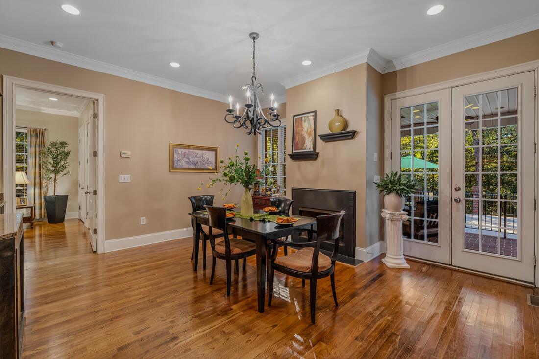 Breakfast room and French doors